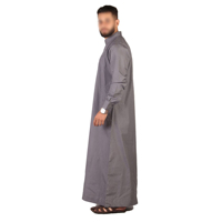Túnica Árabe Tradicional para Hombre, Estilo Thobe/Jubbah, Larga hasta el Suelo, Manga Larga, Transpirable, Ligera, de Algodón, Elegante e Informal, Gran Venta