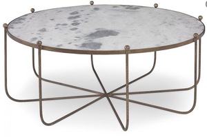 Table basse en marbre naturel au design unique et artisanal moderne avec structure métallique personnalisée pour les maisons de luxe, les hôtels et les restaurants - Product Image 3