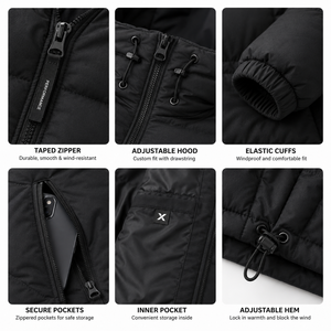 Vestes matelassées X Sports City OEM/ODM à col montant, ultra-légères, rétention de chaleur, isolation premium, hydrofuges et résistantes au vent - Product Image 5
