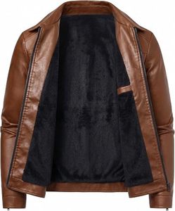 Chaqueta de Cuero Suave de Piel de Oveja para Hombre, Abrigo de Motociclista, Cálido para Invierno, Ropa Exterior Informal de Cuero Personalizada - Product Image 5