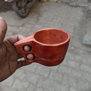 Tasse à café en bois de qualité supérieure avec poignée pour thé ou vin, tasse en bois de teck avec taille, forme et logo personnalisables - Product Image 6