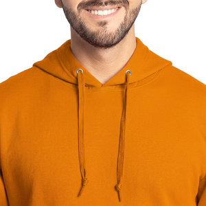 Sweat-shirt à capuche orange pour homme, coupe classique, manches longues, en polaire, couleur unie, avec poches, tricoté, pour l'automne 2027 - Product Image 6