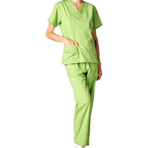 Tenues d'infirmière modernes unisexes à col en V, en tissu tissé polyester/coton, avec détection d'aiguilles, fusion sans couture, pour usage hospitalier - Product Image 2