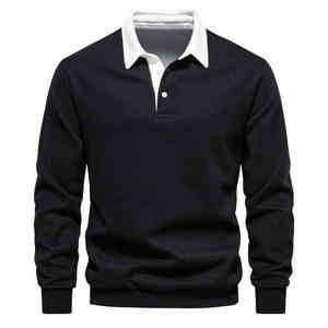 Polo homme de luxe imprimé, de haute qualité, tendance, en coton, avec logo brodé, grandes tailles, service OEM. - Product Image 3