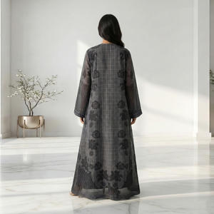 Abaya Larga y Ligera para Mujer, Estilo Árabe, Abierta por Delante, Manga Larga, para Ocasiones de Oración - Product Image 2