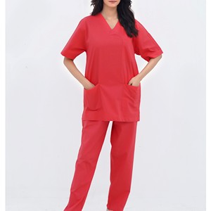 <b>Nurse</b> <b>Scrub</b> Comfortable Anti-Wrinkle Durable Polyester/Cotton Woven Fabric Breathable High Quality Hospital Use Customizable - Product Image 1