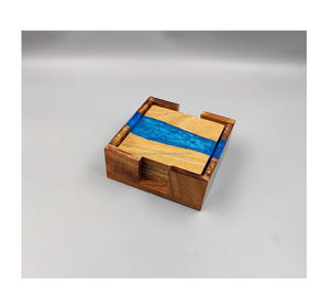 ที่รองแก้วไม้วอลนัททรงสี่เหลี่ยมสำหรับใช้ในบ้านเสื่อและแผ่นรองน้ำชายามเย็นสไตล์คลาสสิกล่าสุด - Product Image 1