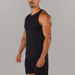 Custom Manufacturer Blank Fitness Sports Muscle Round Neck Loose 100% Cotton Men's Tank Tops for Summer <b>Vest</b> Sleeveless T-Shirt - Product Image 4