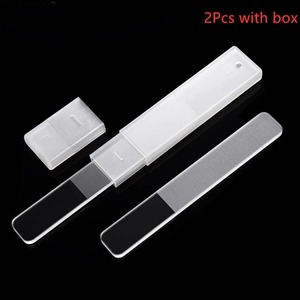 2/5 pièces Lime à ongles en verre, double face, durable, jetable, à grain 100, 9 cm, pour soin des ongles - Product Image 2