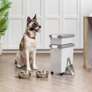 Contenitore Ermetico per Cibo per Cani e Gatti da 2 Tazze, Combo da 30 Lbs e 11 Lbs, Contenitore Impilabile per Snack per Spazi Ristretti - Product Image 5