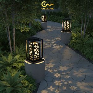 Luces de Jardín Solares con Diseño de Pétalos de Flores, LED Blanco Cálido, Cuerpo de Lámpara de Aluminio y Resina, RGB, IP65, 220V AC/DC - Product Image 5