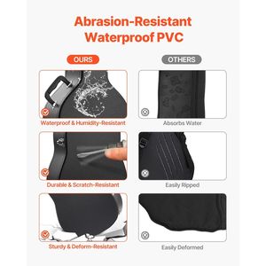 Custodia rigida per chitarra acustica a forma di zucca 43.31 con chiusura a chiave, imbottitura in PVC e rivestimento morbido per la protezione dell'strumento musicale - Product Image 3