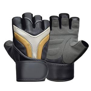 Gants de cyclisme unisexes en cuir Ammara à demi-doigts avec protection UV, paume antidérapante et fermeture auto-agrippante pour le sport - Product Image 1