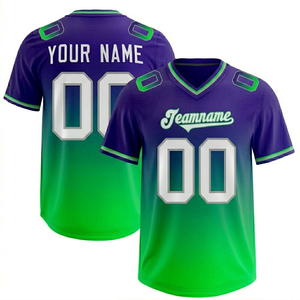Camiseta de Fútbol Americano Personalizada con Cuello en V para Hombre, 100% Poliéster, Impresión Sublimada, Nombre del Equipo, Número, Corte Regular, Manga Corta - Product Image 2