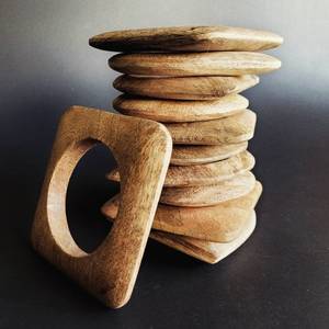Bracelets en bois massif Orchard, design audacieux et épais, faits à la main, artisanat naturel - Product Image 2