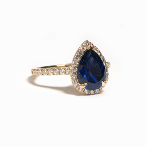 925 <b>Sterling</b> <b>Silver</b> Lab-Grown Moissanite 2.49ct Pear Cut Luxury Classic Elegant Style Prong <b>Set</b> Halo Engagement <b>Ring</b> Gift - Product Image 2