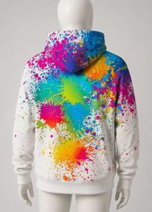เสื้อฮู้ดดี้ผ้าฟลีซสีสันสดใสลายกราฟฟิตี 100% ผ้าฝ้าย สำหรับฤดูหนาว สไตล์ลำลอง ฮิปฮอป สตรีทแวร์ สำหรับทุกเพศ ขายส่ง - Product Image 2