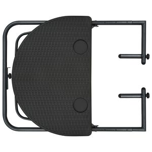 Tavolo da Balcone Marrone per Esterni 23.6x25.2x32.9 in Plastica Effetto Rattan Design Sospeso Modello D0100HHHTW6 - Product Image 6