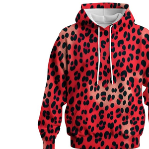 Cotton Fleece <b>Leopard</b> Hoodie Streetwear <b>Sweatshirt</b> Custom Logo Men Women Wholesale Supplier - Product Image 6