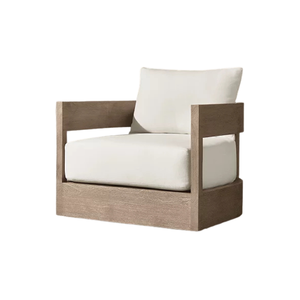 Elegante Silla de Jardín Curva con Estructura de Teca Sólida de Primera Calidad, Cojín Grueso de Secado Rápido, Resistente a la Intemperie, Muebles Modernos para Exteriores - Product Image 3