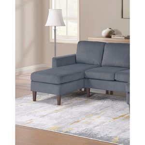 Set Divano Moderno Comfort 3 Pezzi con Chaise Longue RAF/LAF, Divanetto Senza Braccioli, in Corduroy Grigio Scuro per Soggiorno e Relax - Product Image 5