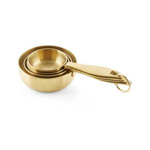 Ensemble de tasses et cuillères doseuses réutilisables en acier inoxydable, outils de pâtisserie écologiques en métal pour une utilisation quotidienne en cuisine - Product Image 2