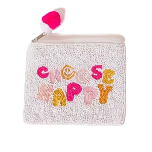 Porte-monnaie perlé motif fleur, magnifique et personnalisé, pour femme, tendance - Product Image 1