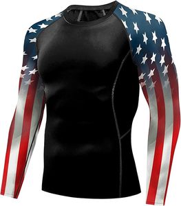 Fully Sublimated Men's Long Sleeve <b>Compression</b> Gym Shirt Lightweight Jogging Wear for Fitness OEM Practice <b>Compression</b> Top - Product Image 6