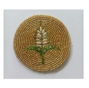 Ensemble de sous-verres perlés de qualité supérieure, brodés à la main, sous-verres perlés de couleur personnalisée, prix de gros - Product Image 6