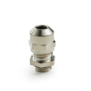 Passe-câbles industriels étanches IP68 <span class=keywords><strong>Essentra</strong></span> à filetages métriques en laiton nickelé SR 6266 EMC - Product Image 1