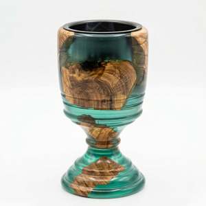 Quemador de incienso Bakhoor hecho a mano de madera roja con resina epoxi, quemador de Oud árabe Madhkan para fragancia del hogar durante el Ramadán. - Product Image 4