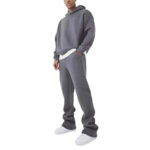 Ensemble de survêtement homme grande taille en coton épais 100% pour l'hiver, personnalisé, pour la gym, jogging, deux pièces, coupe droite - Product Image 2