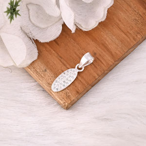 Nuevo Colgante Curativo de Plata de Ley 925 con Circonita Blanca, Joyería Boho de Diseño Personalizado - Product Image 4