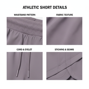 Wholesale Customized Men Double <b>Layer</b> Mesh Workout Shorts Quick Dry And Lightweight Men Double <b>Layer</b> Shorts Running Shorts - Product Image 6