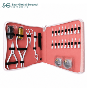 Kit d'outils professionnels pour extensions de cheveux - Ensemble d'outils d'extension de cheveux pour experts, aiguilles en forme de C avec ciseaux pour stylistes - Product Image 2