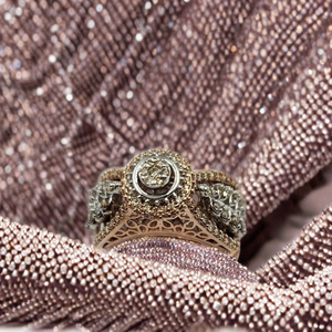 Bague en or rose certifiée IGI pour femme, diamant naturel taille brillant, plaqué rhodium, style ethnique pour les fêtes et les mariages - Product Image 6