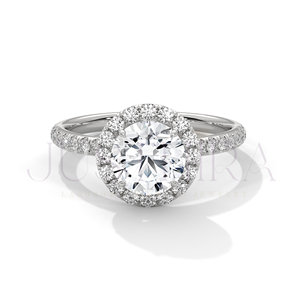 Elegant Design 14k Rose Gold Plating Engagement <b>Ring</b> Classic Proposal <b>Ring</b> With Round Cut Moissanite Diamond Wedding Jewelry - Product Image 2