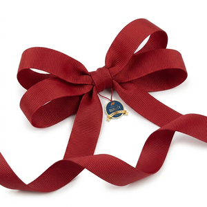 Cinta de grosgrain roja de 12 mm en rollo al por mayor para envolver regalos, lazos para el cabello, embalaje, costura, manualidades, decoración, proyectos de estilismo y eventos. - Product Image 1