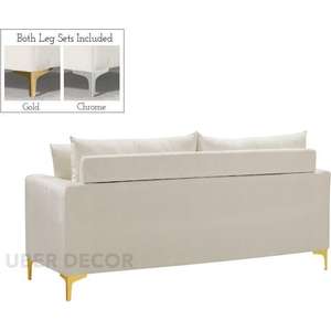 Canapé 2 places Zadar 58 pouces, design moderne et élégant, rembourré, par Uber Decor pour salons et espaces détente, 1000g, expédition manuelle - Product Image 5