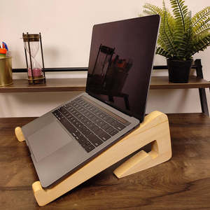 Portable Eco-Friendly Multifunction Adjustable Wooden <b>Laptop</b> Stand <b>Desk</b> Riser Holder Tabletop Tower Design for MacBook Computer - Product Image 4