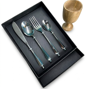 Ensemble de couverts de luxe en acier inoxydable, couverts modernes avec coffret cadeau haut de gamme pour hôtel, restaurant - Product Image 1