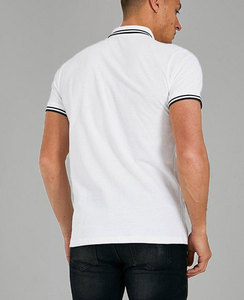 Polo clásico de color sólido con cuello plegable y dobladillo dividido para hombre, Polo original, Polo Pima, polos de algodón transpirables - Product Image 2