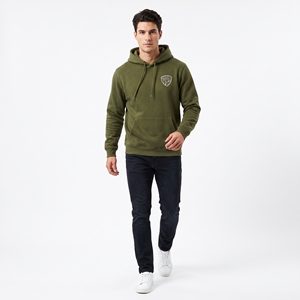Sudadera con Capucha para Hombre Dumela, Color Verde Oliva, Corte Regular, Forro Polar de Algodón, Diseño con Bolsillos, Ropa Casual de Otoño - Product Image 6
