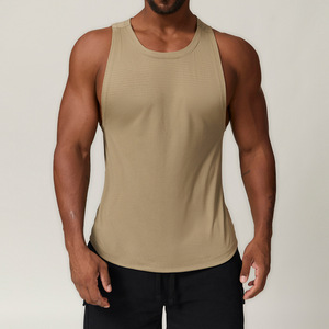 Chaleco Deportivo de Alta Calidad para Hombre, Camiseta sin Mangas para Gimnasio, Chaleco Ajustado con Logo Personalizado, Chaleco Acanalado para Hombre - Product Image 1