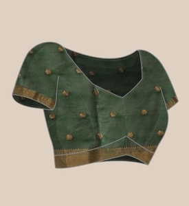 Sari en coton mélangé tissé Jamdani KV - Product Image 5