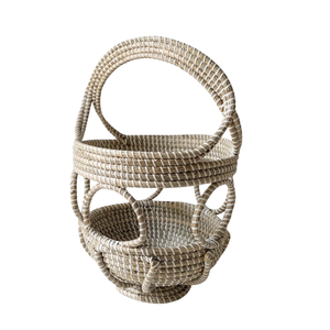 Plateau classique en jonc de mer : Rangement durable pour le brunch du dimanche et les traditions culinaires familiales - Product Image 2