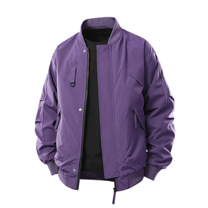 <b>Mens</b> <b>Lightweight</b> Casual Bomber <b>Jacket</b> With Zipper Closure Rib Knit Design And Soft Comfortable Fit For Streetwear And Daily Use - Product Image 5