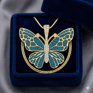 SHRAMAN DIAMOND Colgantes con forma de mariposa de plata 925 chapados en rodio, corte brillante, para mujer, niños y unisex, estilo hip hop, para fiestas - Product Image 2