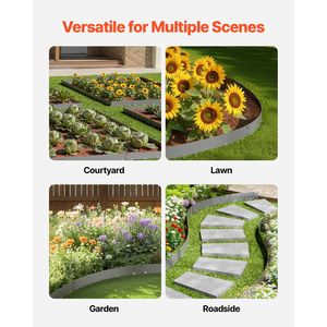 5 Confezioni Bordure Paesaggistiche in Acciaio 39 X 3, Bordi in Metallo Resistenti alla Ruggine, Bordure da Giardino Pieghevoli per Prati - Product Image 6