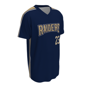 Maillot de baseball personnalisé à col en V, manches courtes, uniforme d'équipe pour les écoles, les clubs, les ligues, avec logo, nom et numéro - Product Image 4